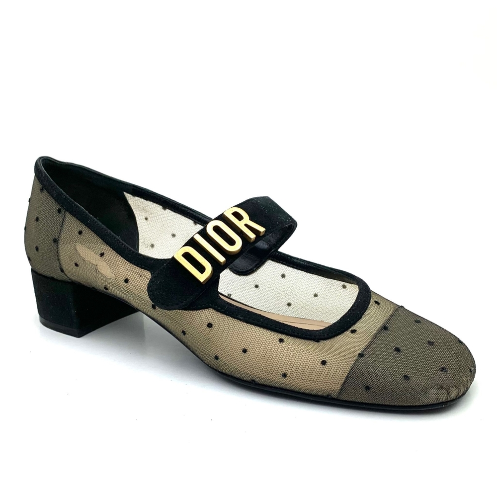 Dior Suede And Mesh Baby-D Mary Jane Pump sz 7